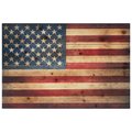 Solid Storage Supplies 16 x 24 in. American Flag Digital Print on Solid Wood Wall Art SO2573400